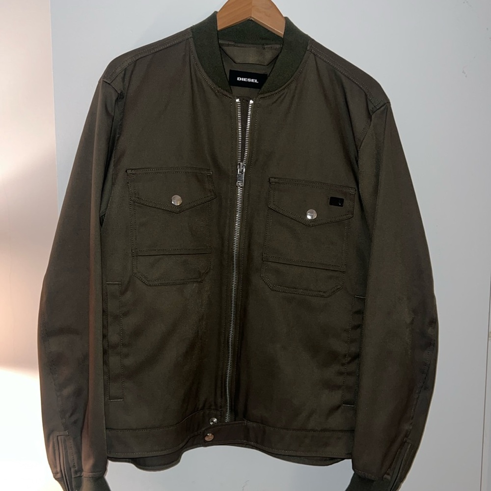 Diesel olive green military jacket size XL